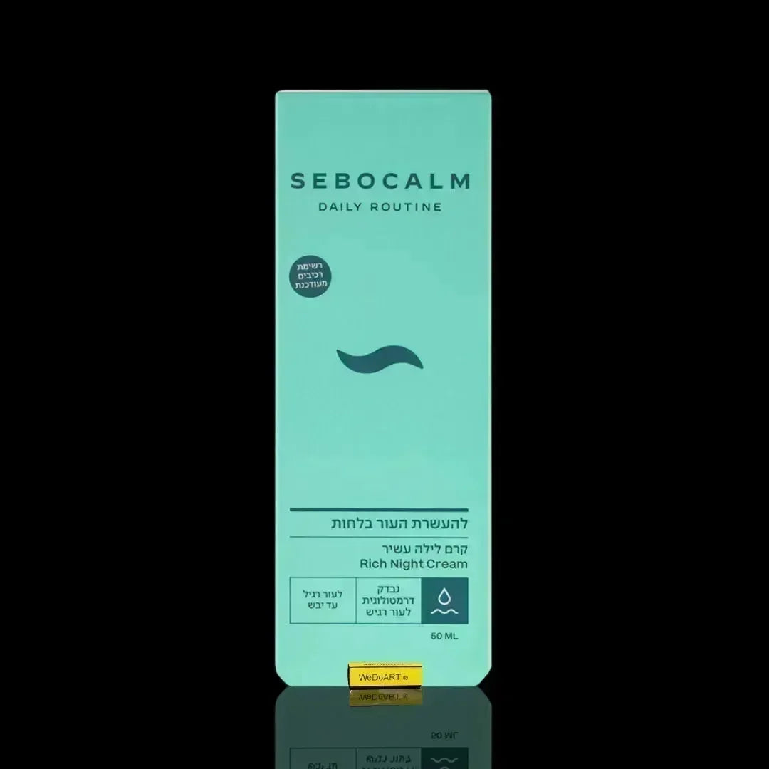 Front of the SeboCalm Daily Routine Rich Night Cream box, 50 ml