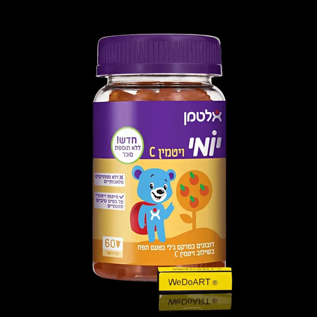 Altman -Daily vitamin C with no added sugar-orange flavor 60 teddy bears Altman
