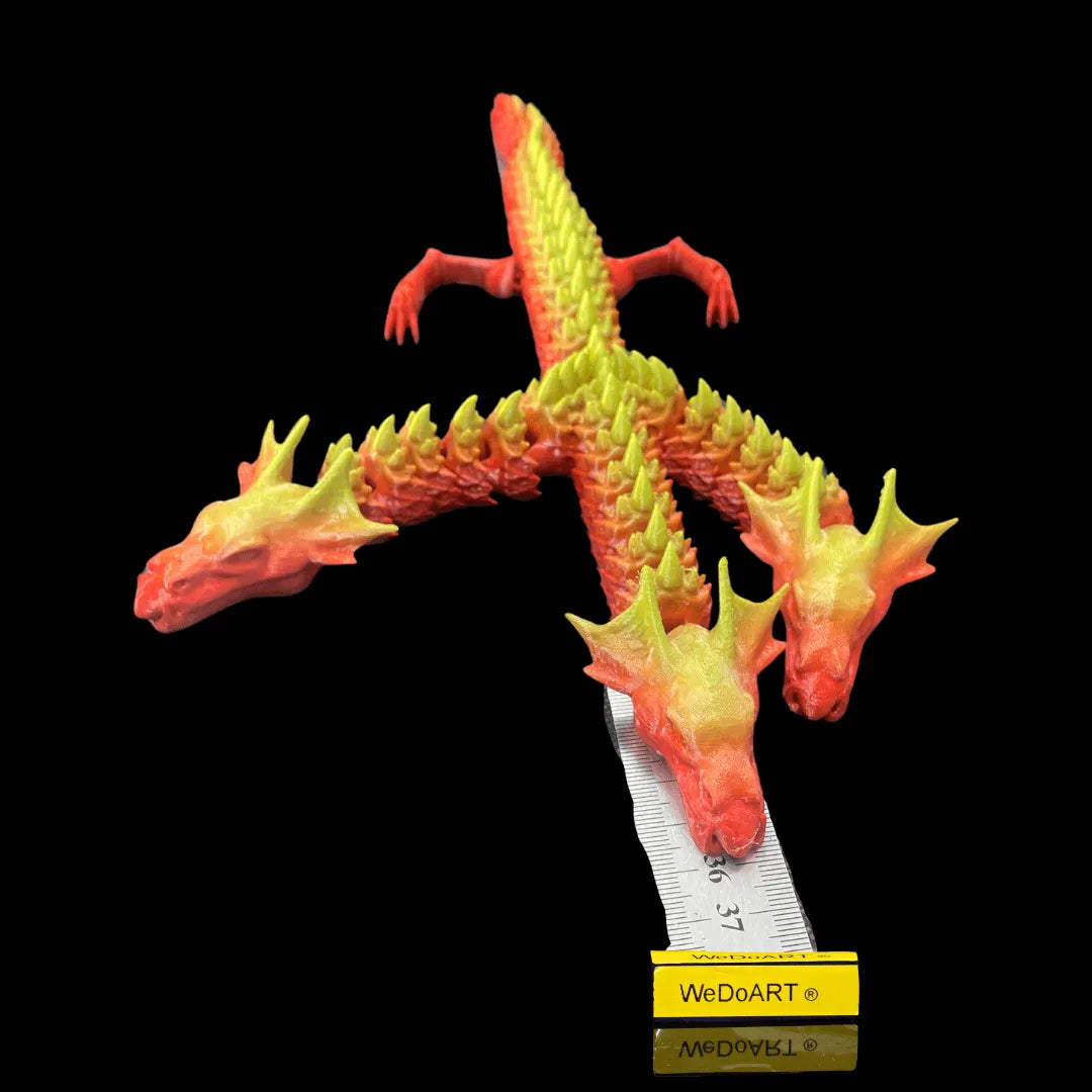 Articulated Multicolor Hydra Dragon 3d print 14" - 36 cm WEDOART-IL