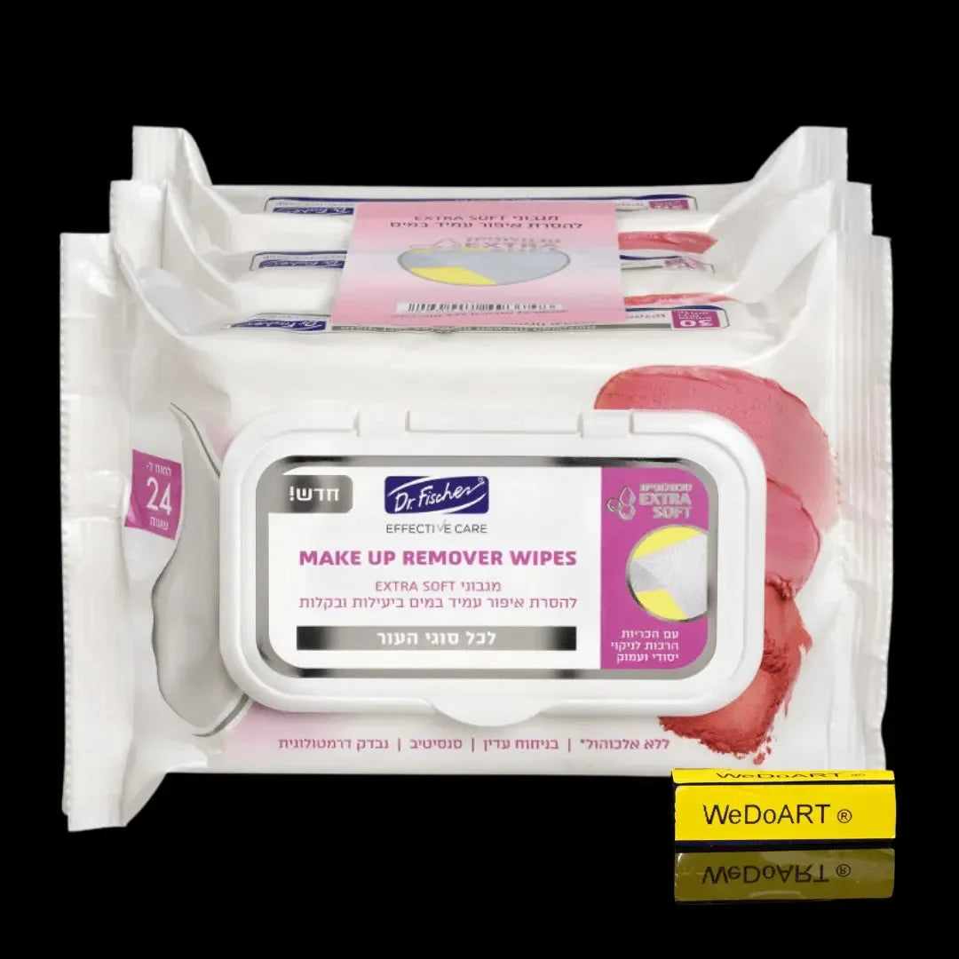 Dr. Fischer Effective Care extra soft makeup wipes, pack of 30 units, front view