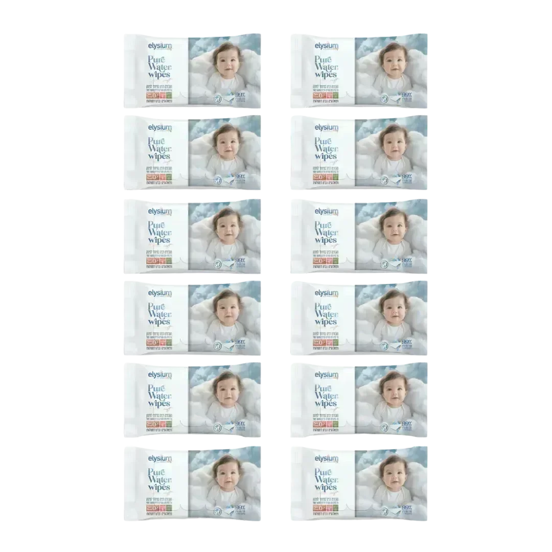 Elysium-Baby - Pack of 12 extra soft baby wipes - unscented 768 wipes Elysium-Baby