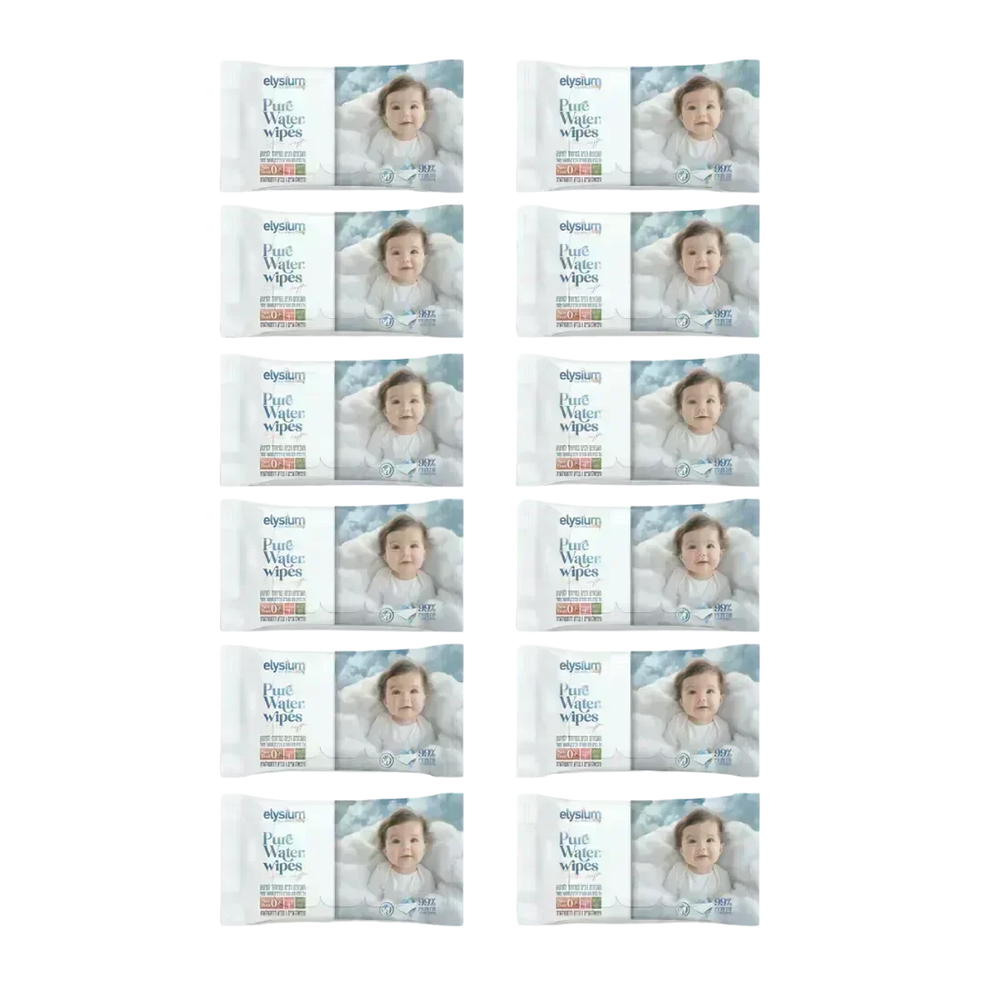 Elysium-Baby - Pack of 12 extra soft baby wipes - unscented 768 wipes Elysium-Baby