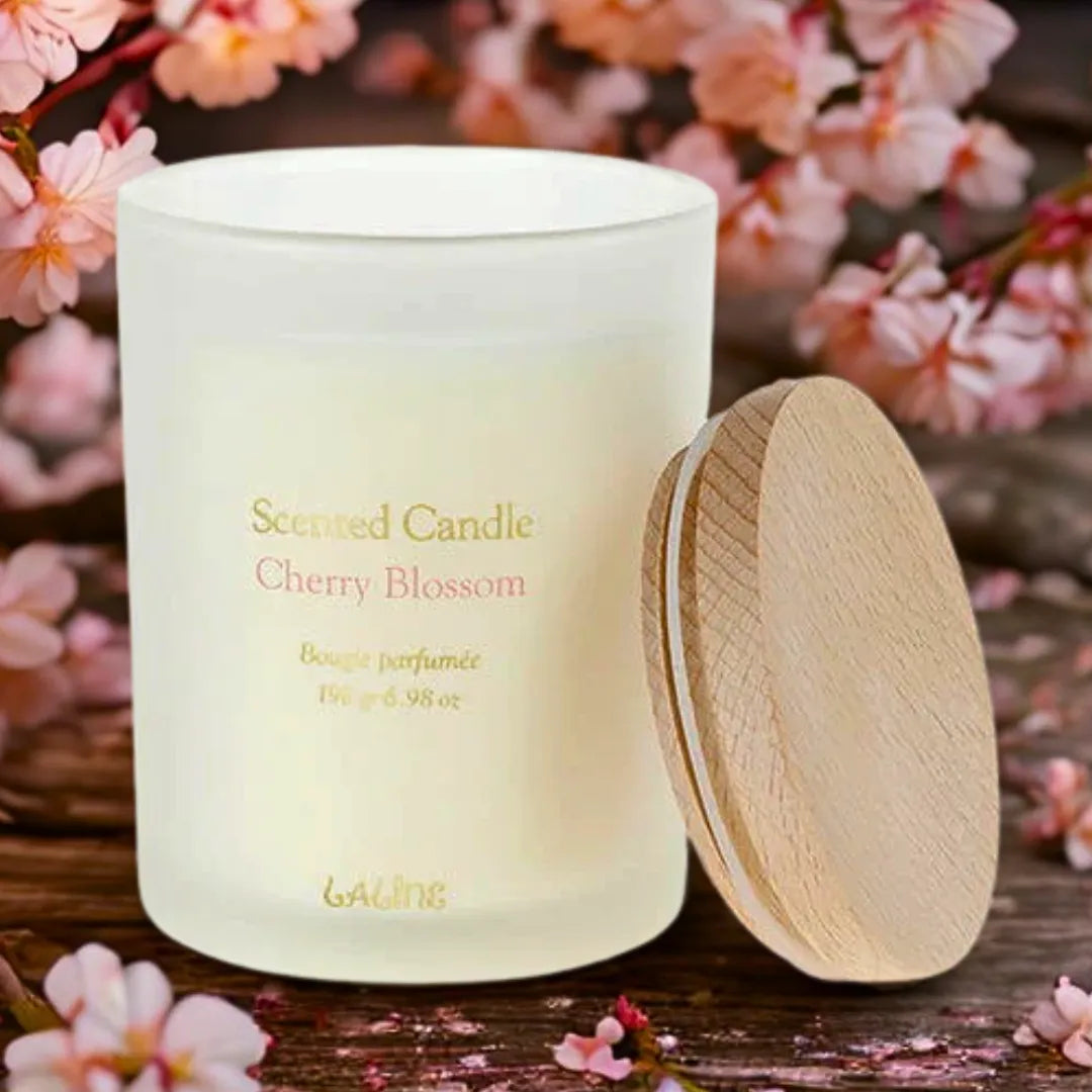 LALINE- scented Candle CHERRY BLOSSOM scent 198 gram LALINE