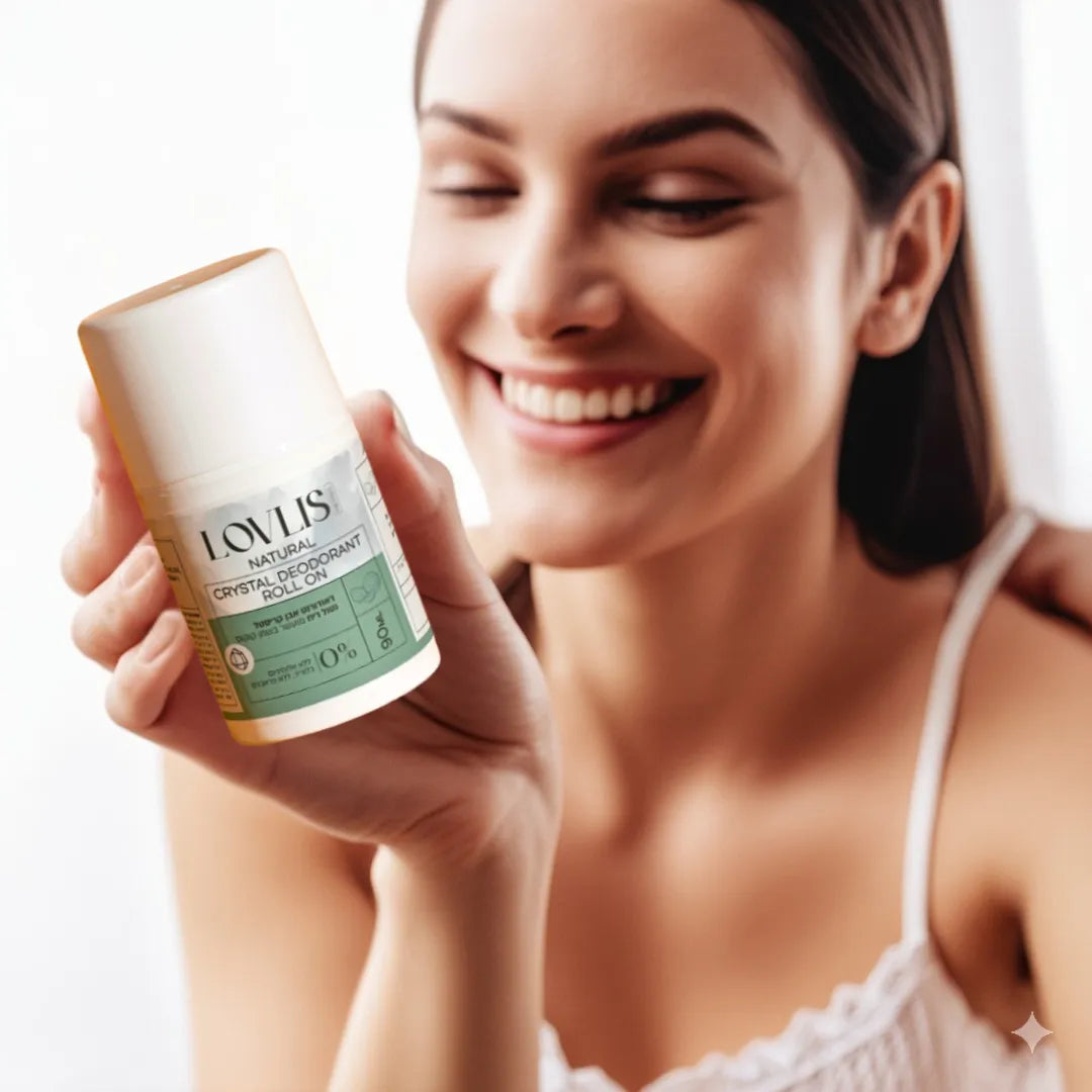 LOVLIS - Crystal Stone Roll-On Deodorant - Unscented Fragrance 90 ml LOVLIS