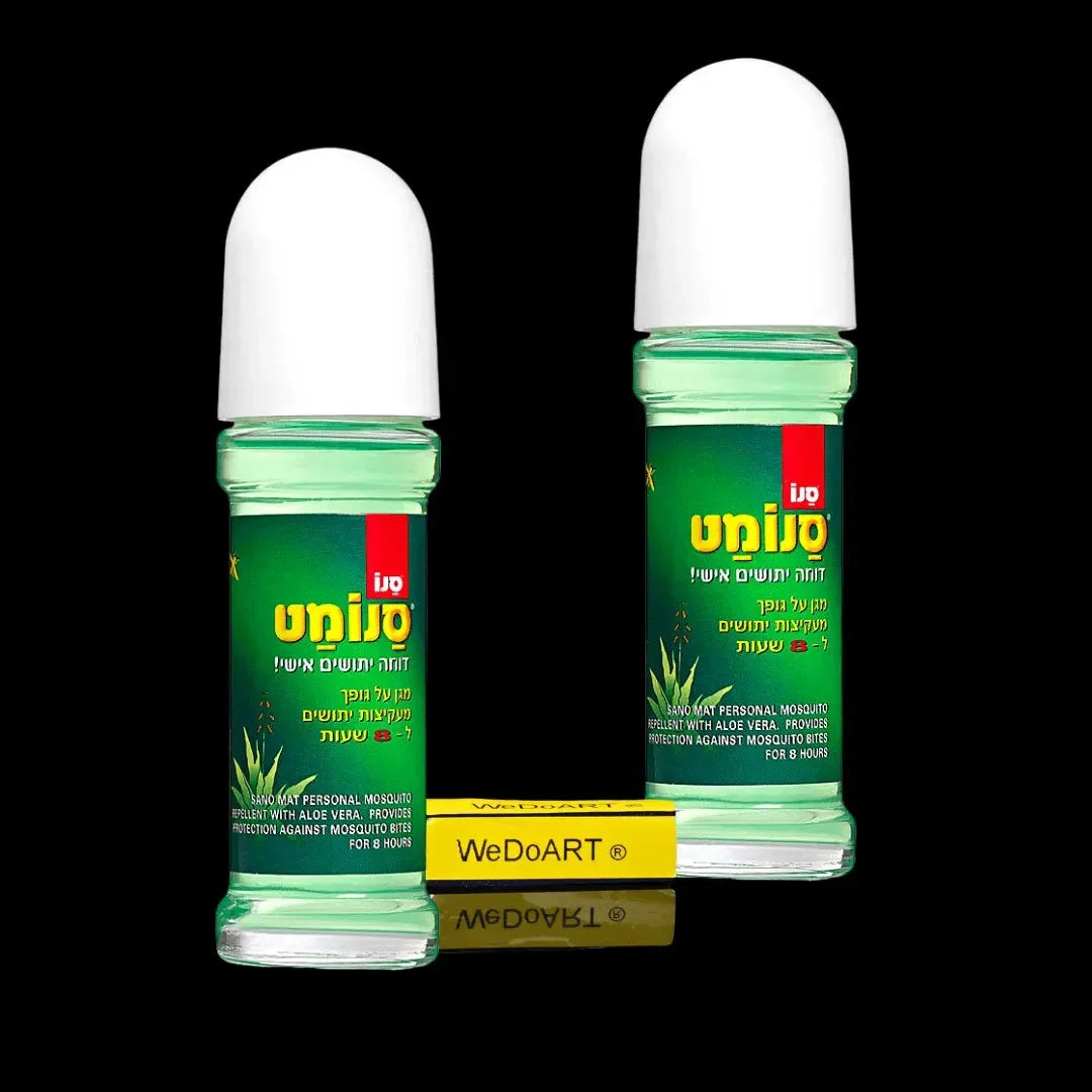 SanoMat Aloe vera personal mosquito repellent roll-on 2 bottles 2x50 ml SANO