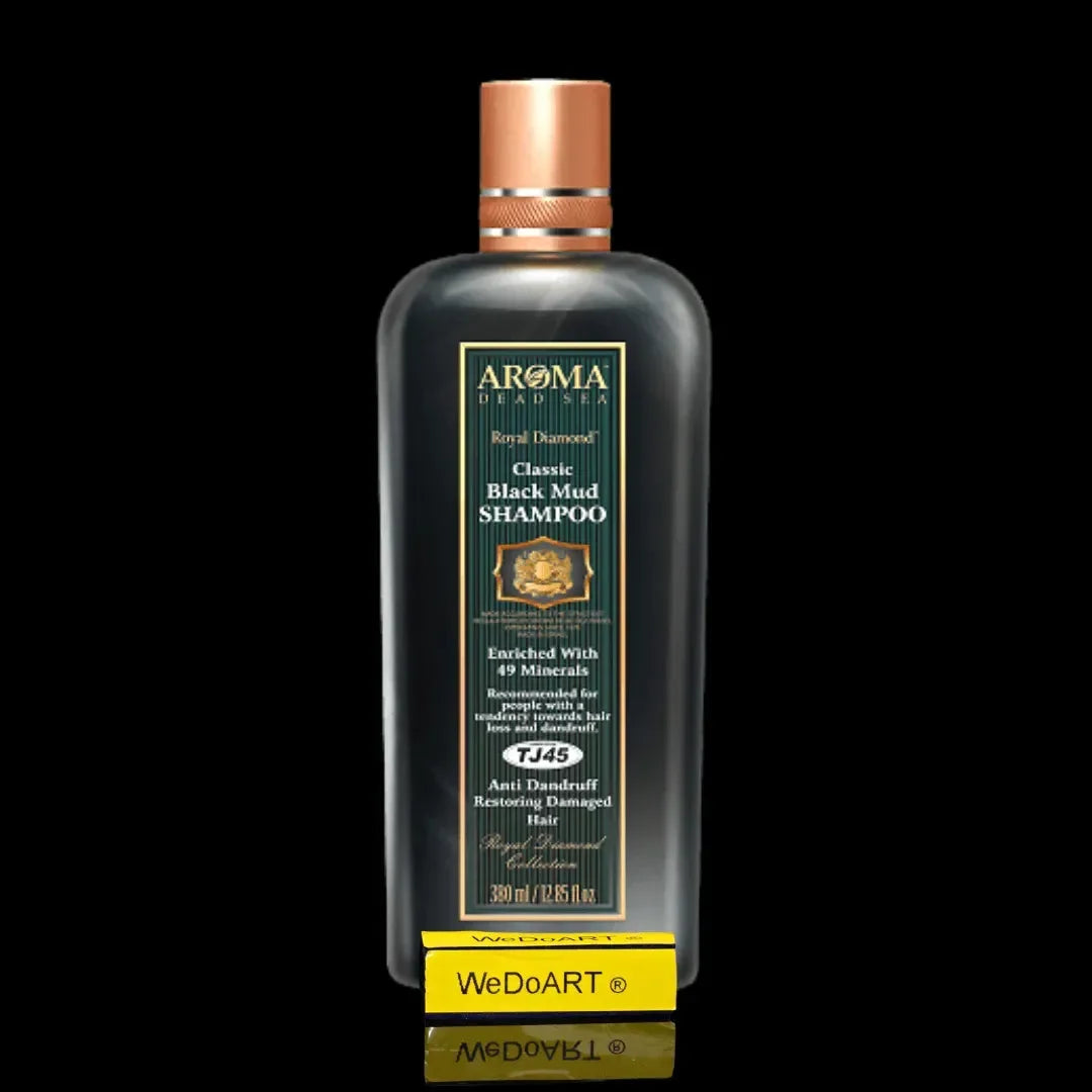 Therapeutic Anti-Dandruff and Hair Loss Black Mud Shampoo TJ45 380 ml Aroma Dead Sea