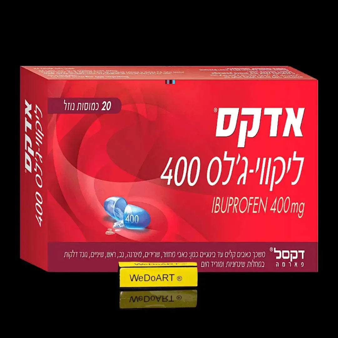 Adex Liquid-Gels Ibuprofen 400 20 capsules DEXCEL LTD