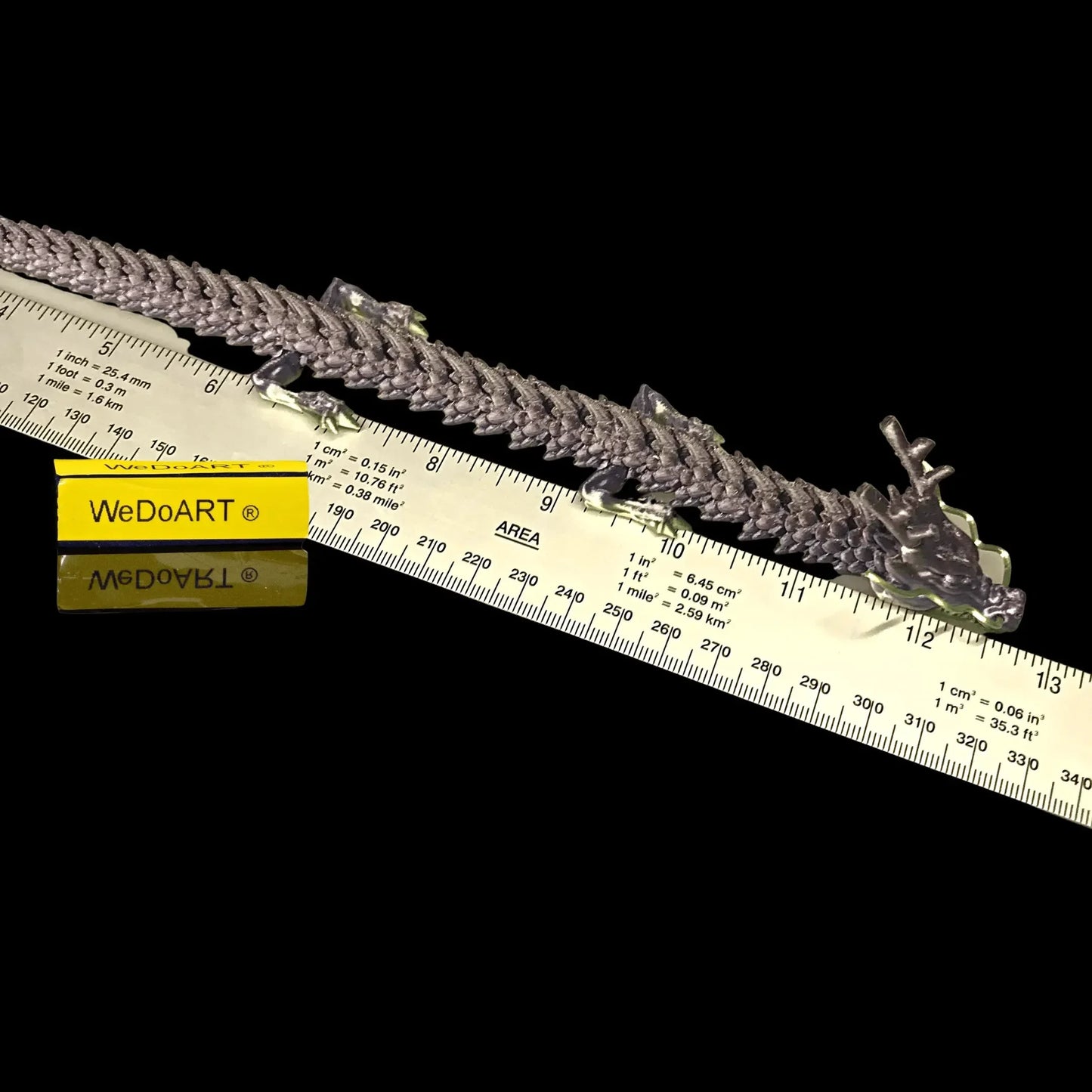 Articulated dragon 3d print 12.5" - 32 cm long! WEDOART-IL