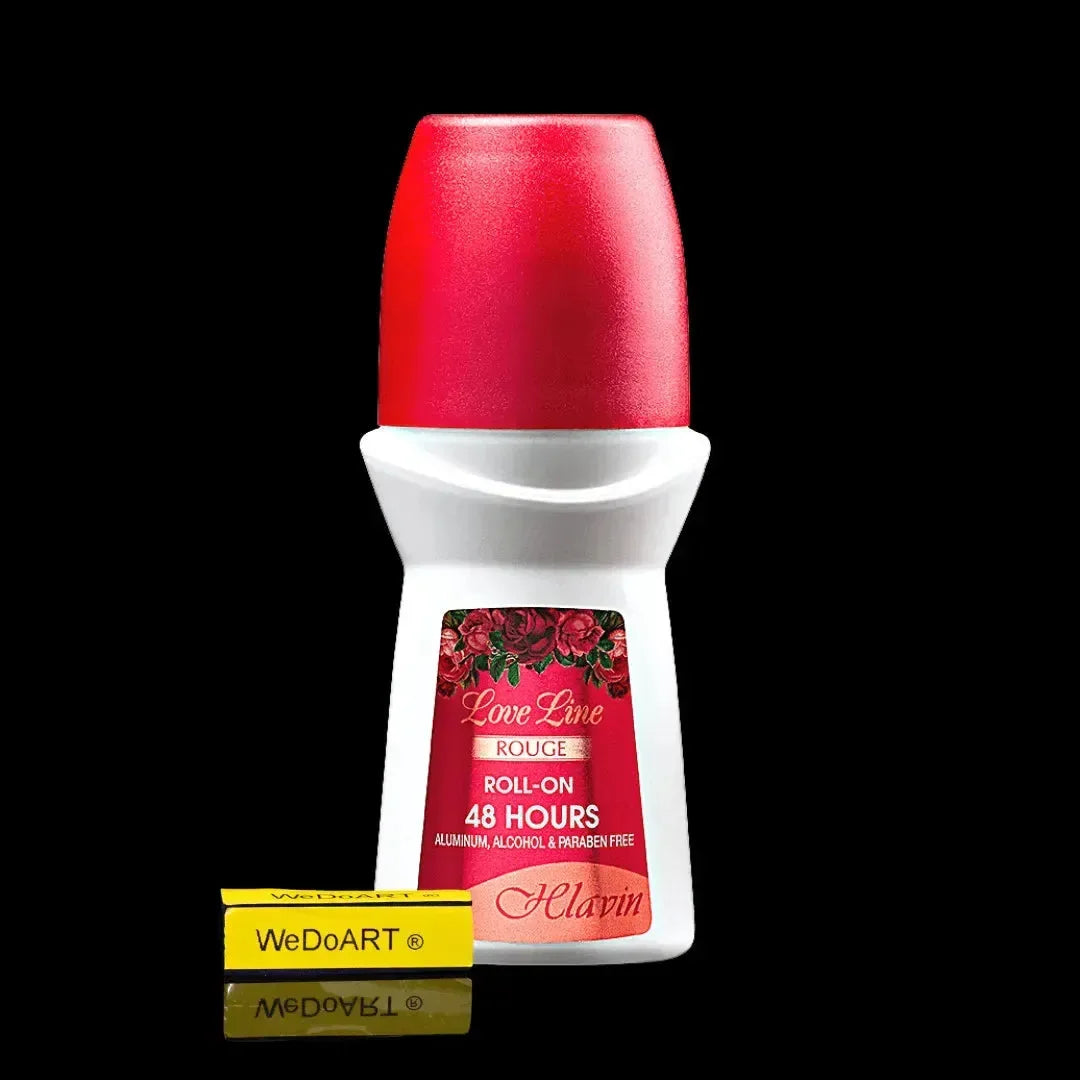 Women Deodorant Natural - Love Line Rouge Roll-On for Women, 80ml HLAVIN