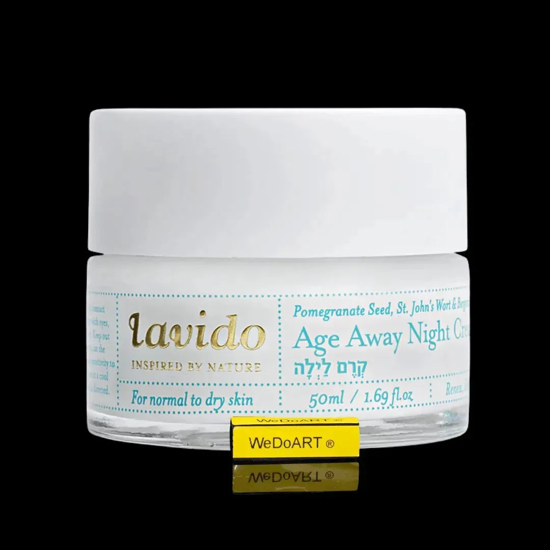 Lavido Age Away Night Cream 50ml with pomegranate and bergamot, featured on WEDOART-IL
