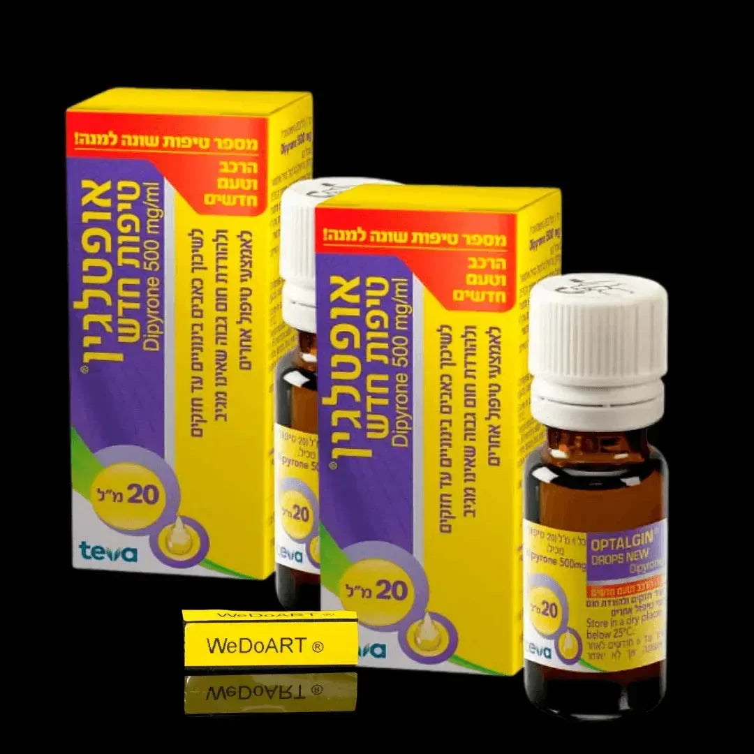 OPTALGIN DIPYRONE drops 500mg LOT 2x20ml Teva