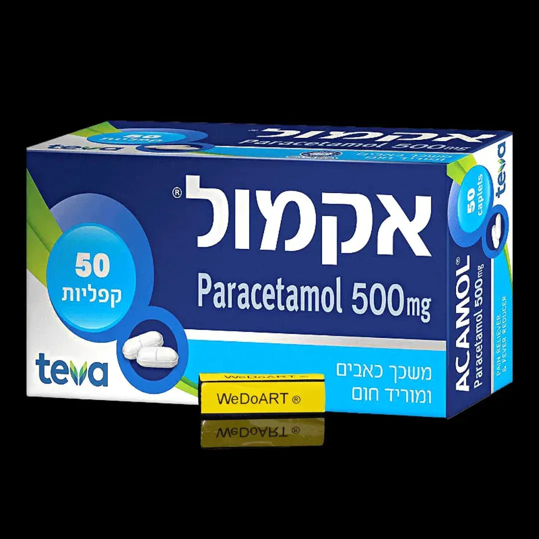 Paracetamol 500 mg 50 caplets Teva