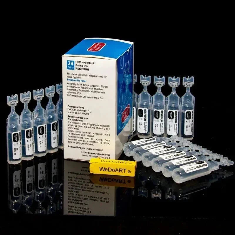 RSV Hypertonic Saline 3% RESPISUN 25 containers of 5ml NavePharma