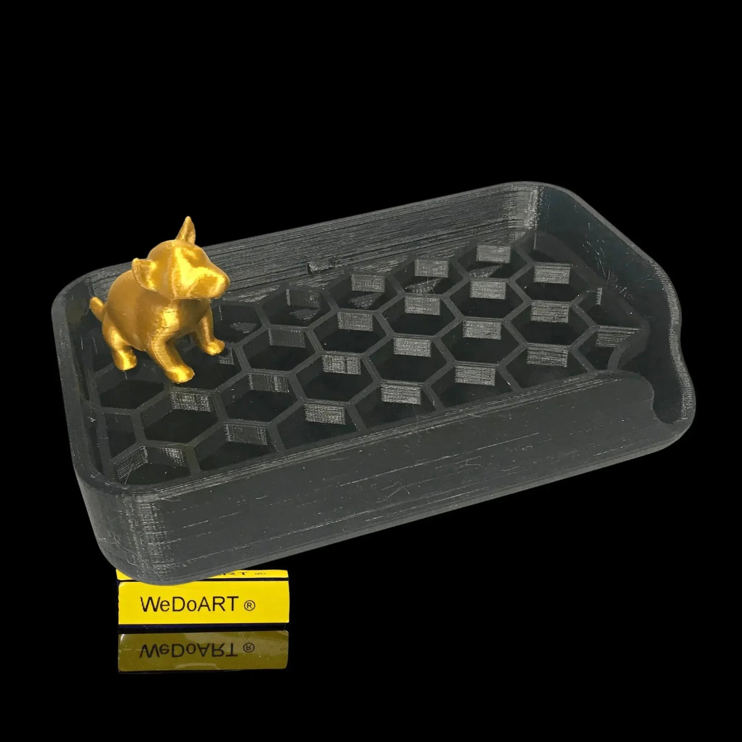 The golden Dog Soap Dish 3D Printed | Bathroom/Kitchen Tray | Home Present WEDOART-IL