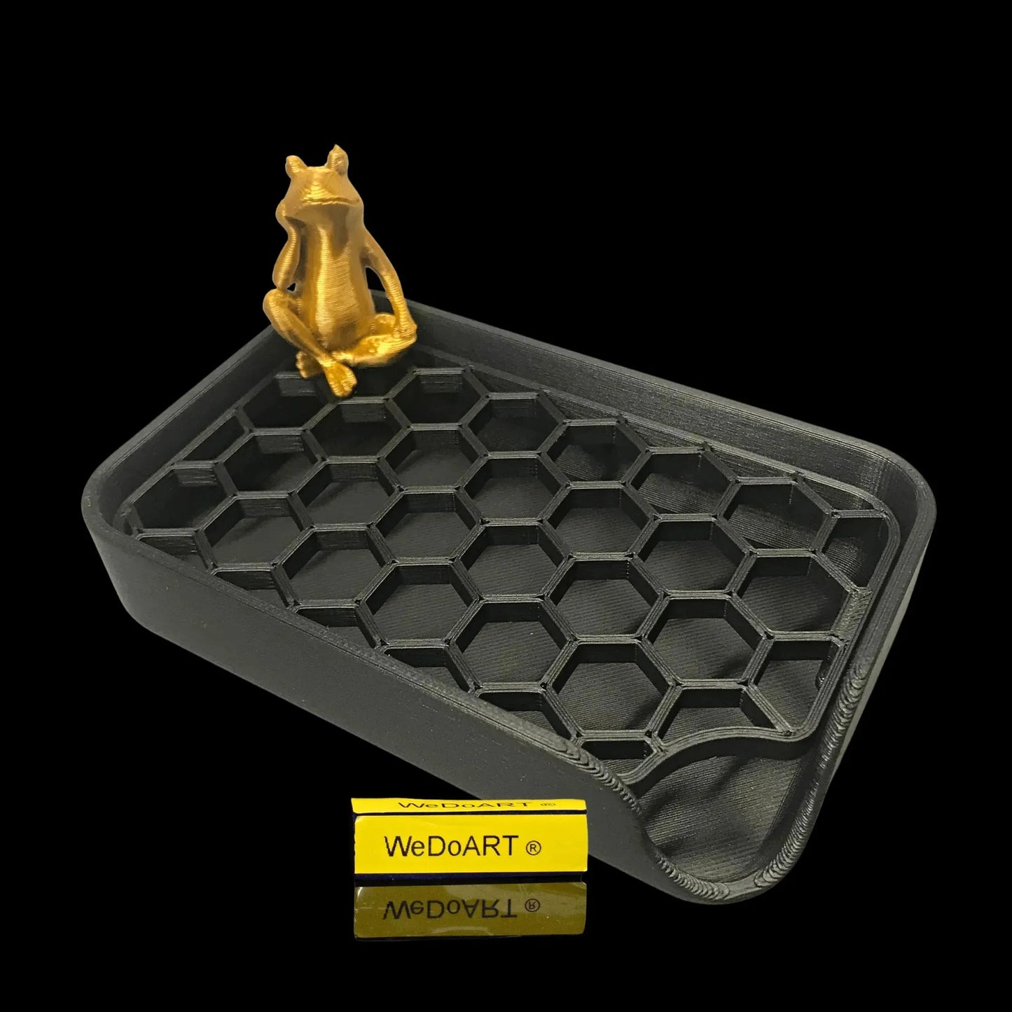 The golden Frog Soap Dish 3D Printed | Bathroom/Kitchen Tray | Home Present WEDOART-IL