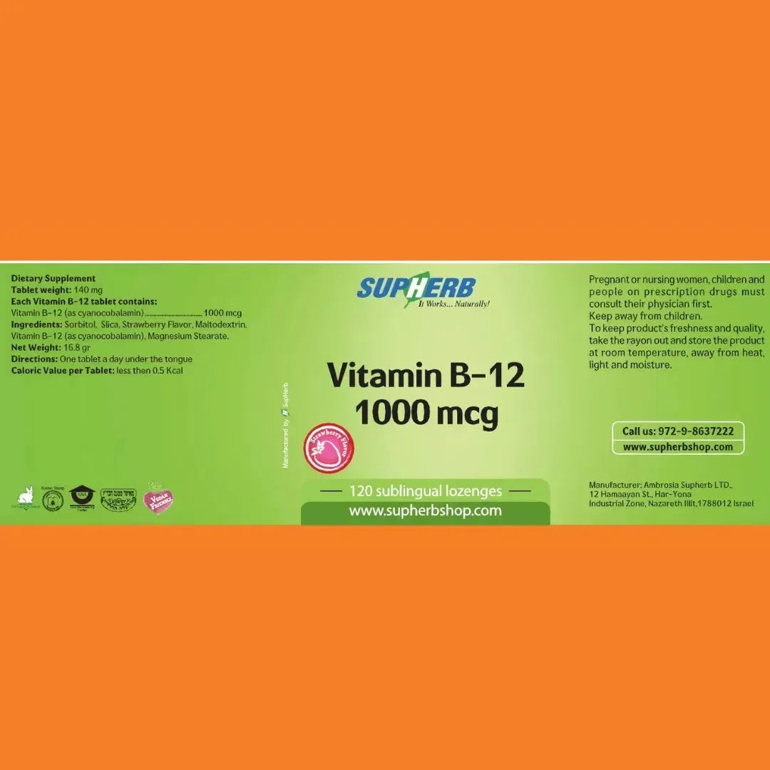 Vitamin B-12 1000 mcg 120 tablets SupHERB
