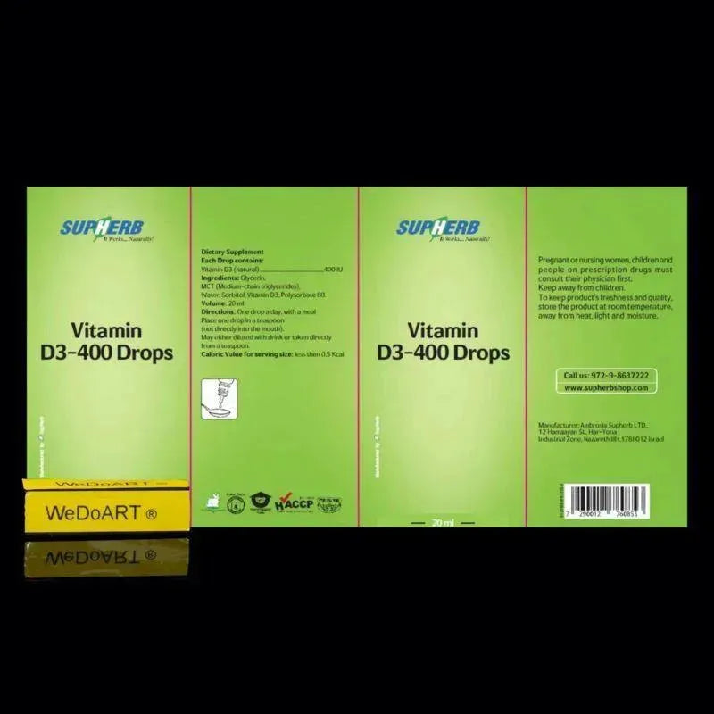Vitamin D3-400 | Drops 20ml SupHERB