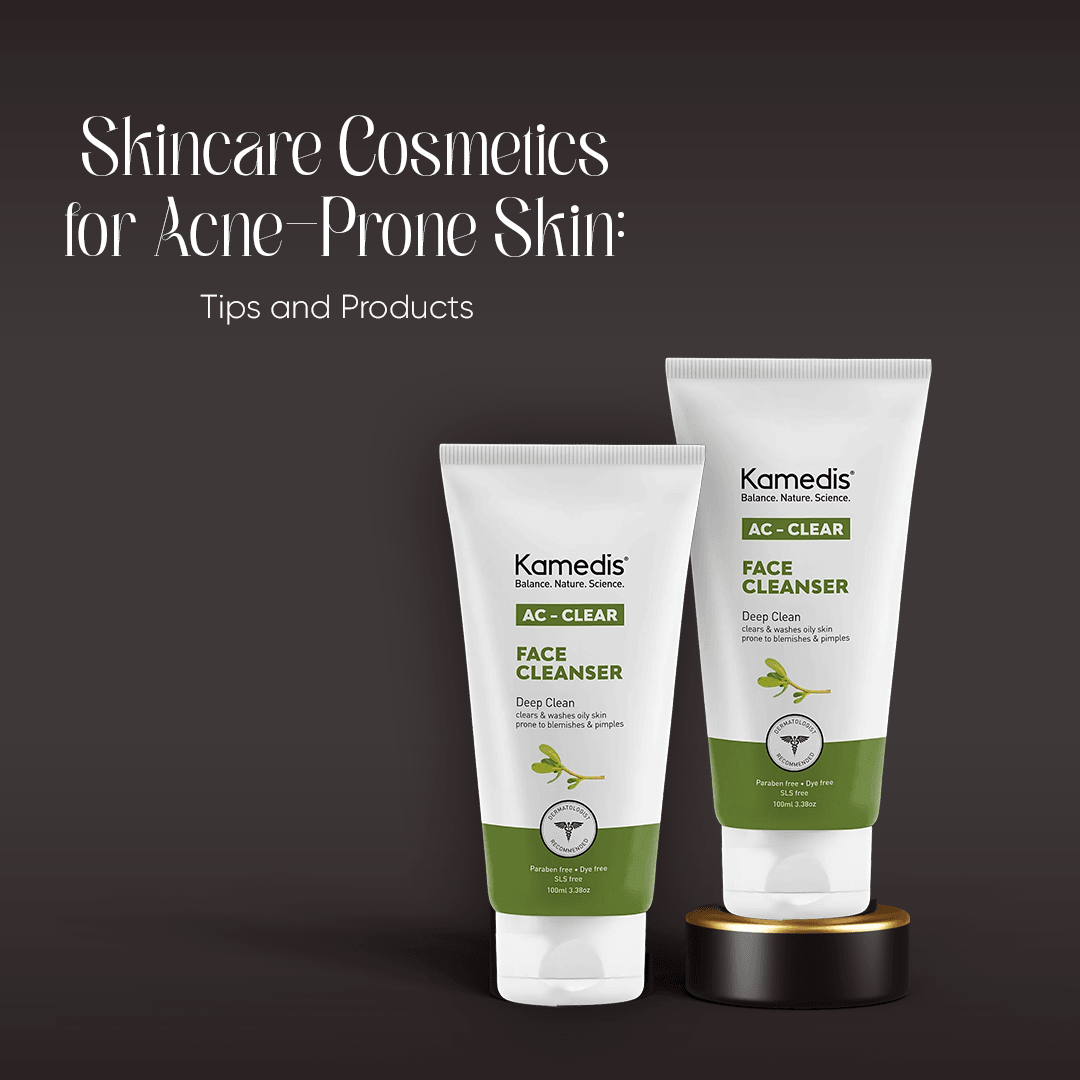 Kamedis AC-Clear face cleanser for acne-prone skin, featured on WEDOART-IL skincare homepage.