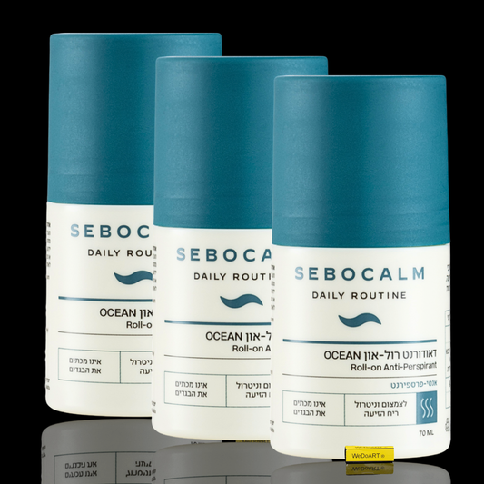 SeboCalm Daily Ocean Antiperspirant Roll-On Deodorant Triple Pack – 3 × 70 ml, Save 20%