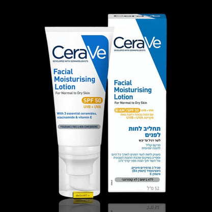 Lotion hydratante visage CeraVe SPF50 52 ml