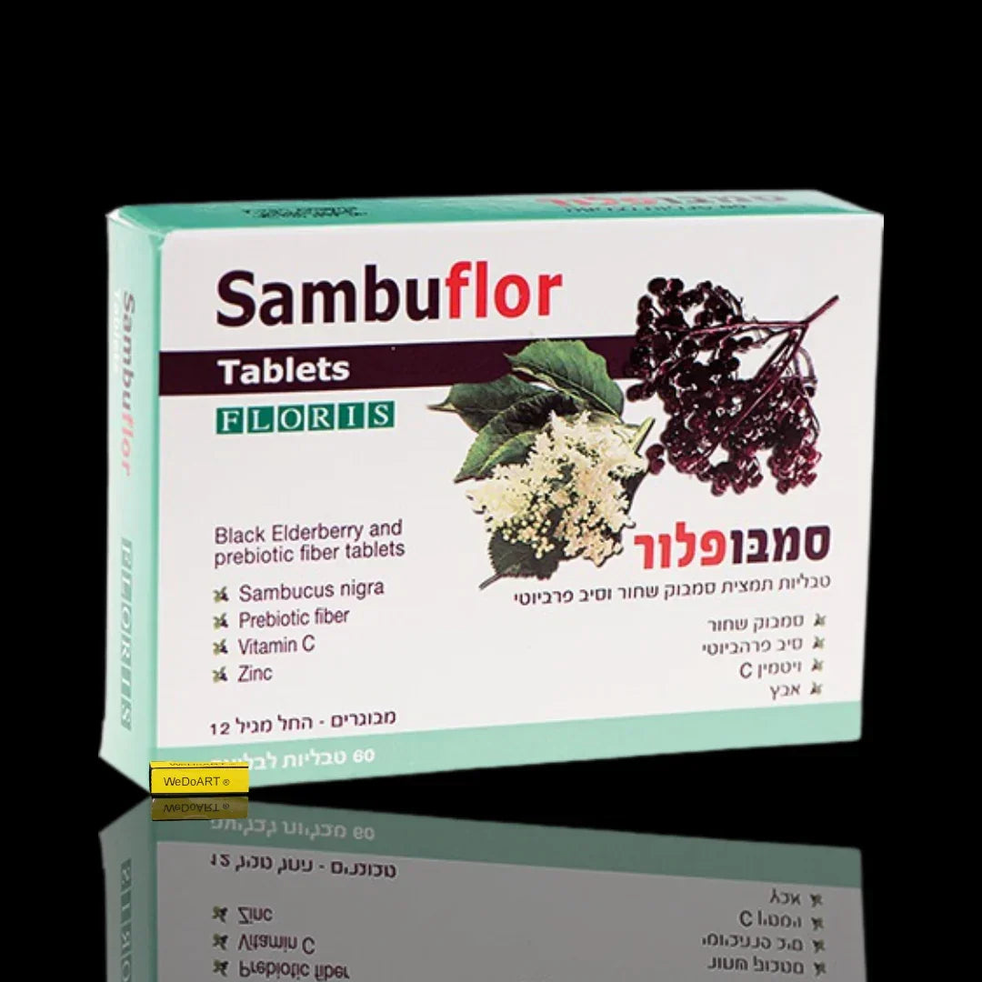 Samboflor – Schwarzer Holunder und probiotische Ballaststoffe 60 Tabletten FLORIS