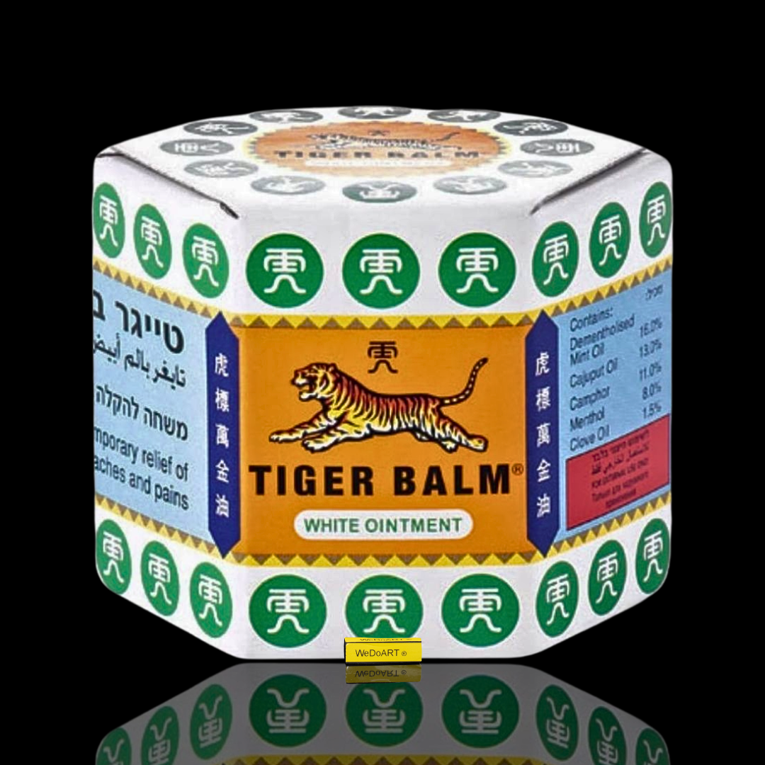 Tiger Balm White Ointment with Mint Scent for Temporary Relief of Muscle Pain 19 Gram