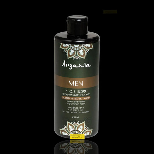 ARGANIA Men's shampoo 3 in 1 enriched with hyaluronic acid 500 ml Argania Natural Materials