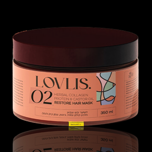 LOVLIS - 02 castor oil, collagen and biotin restorative hair mask