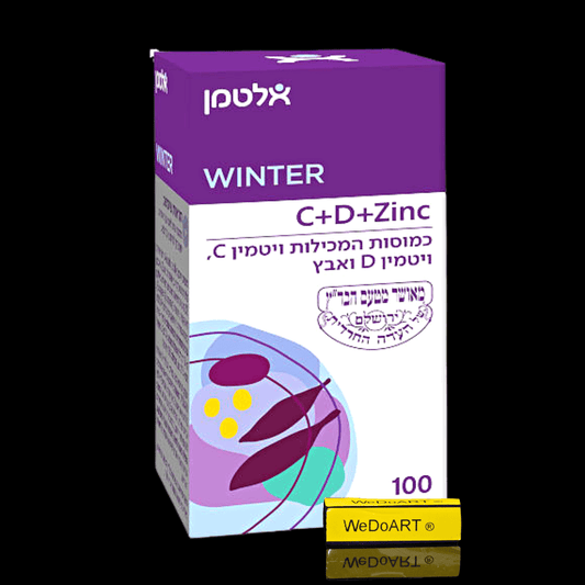 Altman -Vitamin C+D+Zinc 100 capsules - WEDOART-IL