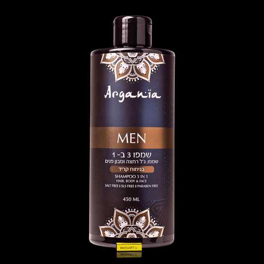 ARGANIA 3 in 1 men's shampoo enriched with castor oil 500 ml - WEDOART-IL