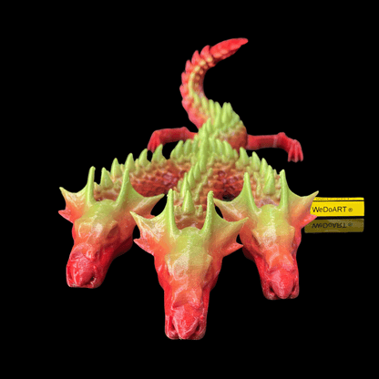 Articulated Multicolor Hydra Dragon 3d print 14" - 36 cm - WEDOART-IL