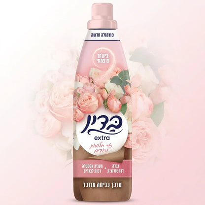 Bottle of 32 Extra with floral design on a light pink background