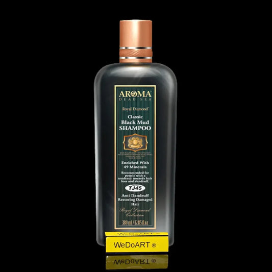 Aroma Dead Sea black mud shampoo TJ45, 380 ml bottle