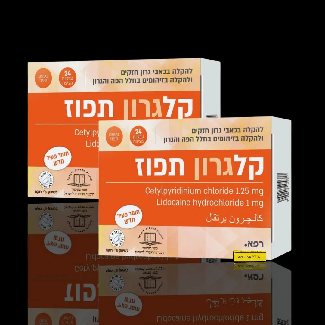 Calgaron Orange Sore Throat Relief 2x 24 Lozenges RAFA LABORATORIES