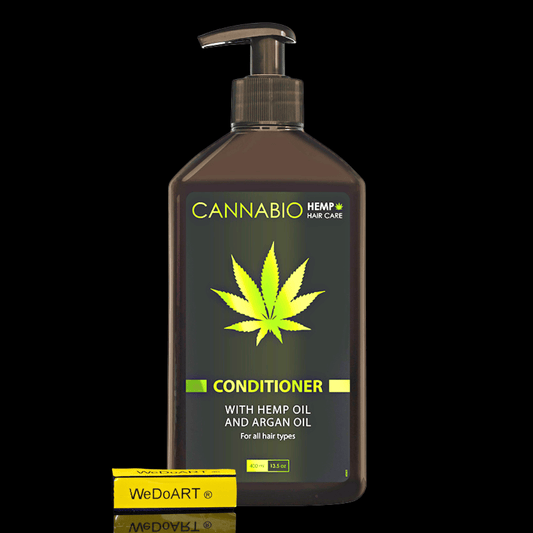 CANNABIO - Conditioner with Hemp oil and Argan oil – 400 ml - WEDOART-IL