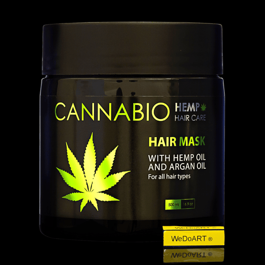 CANNABIO - Hair mask with Hemp oil and Argan oil – 500 ml - WEDOART-IL