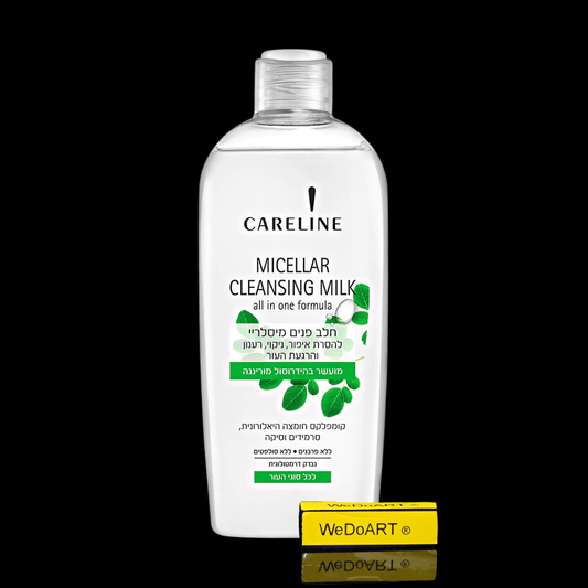 CARELINE Make-up removal micellar face milk enriched with Moringa hydrosol 400 ml - WEDOART-IL
