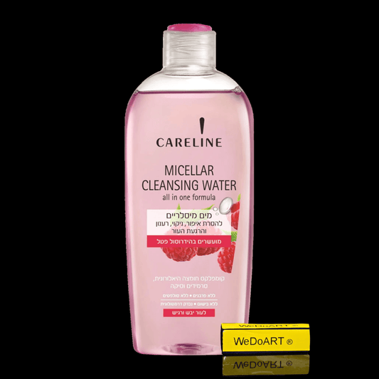 CARELINE Makeup removal micellar face water with raspberry hydrosol 400 ml - WEDOART-IL