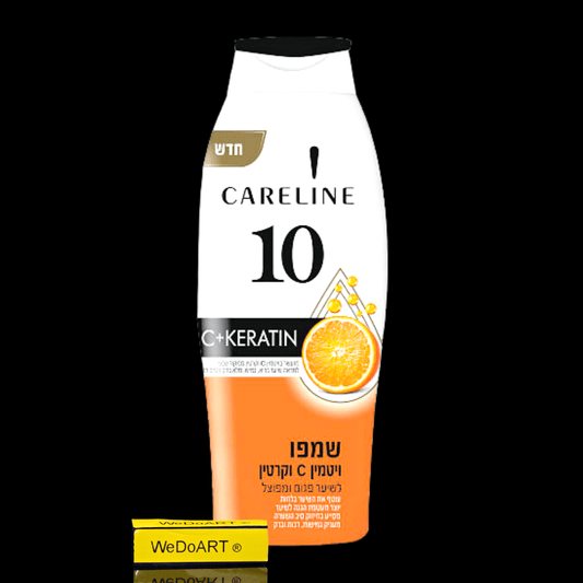 Careline shampoo 10 vitamin C and keratin for damaged and split hair 700 ml - WEDOART-IL