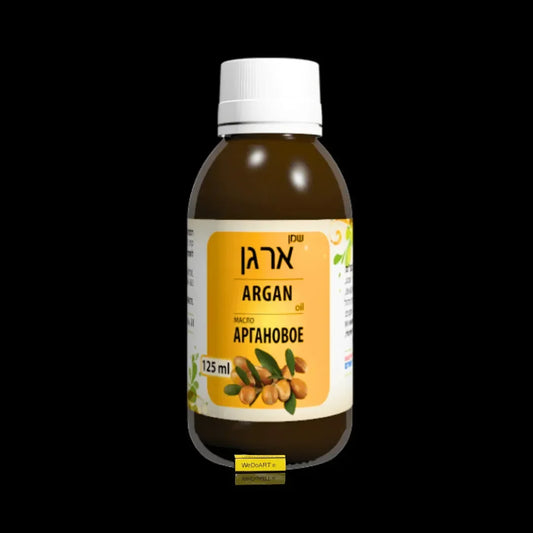 Dan Pharm Moroccan argan oil 125 ml in an amber bottle with a white cap and yellow label