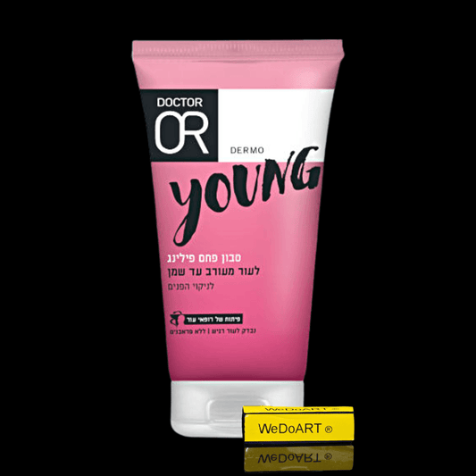 DERMO YOUNG exfoliating charcoal face soap mixed to oily skin 150 ml - WEDOART-IL
