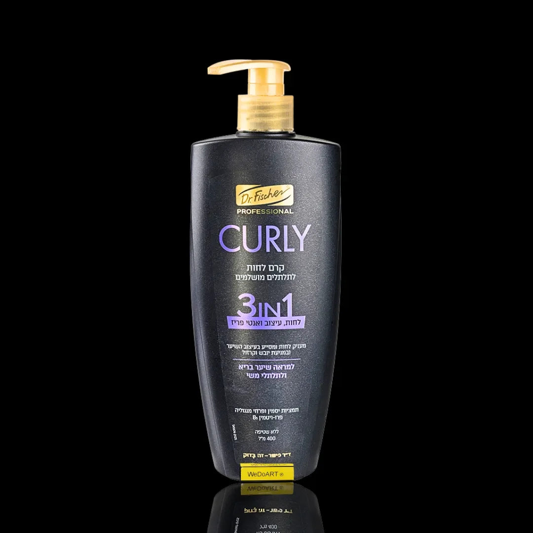 Dr. Fischer CURLY 3IN1 Perfect Curls curl moisturizer in a 400 ml pump bottle, main view
