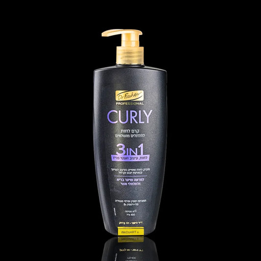 Dr. Fischer CURLY 3IN1 Perfect Curls curl moisturizer in a 400 ml pump bottle, main view