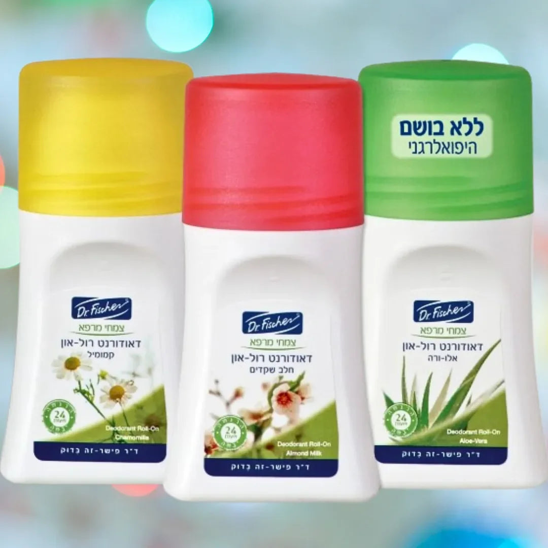 Dr. Fischer herbal deodorant roll-on almond milk, close-up of the pack details