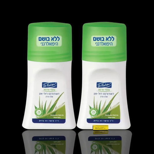 Dr. Fischer herbal deodorant roll-on aloe vera twin pack 2x70 ml, front view