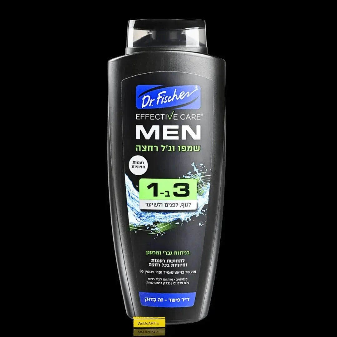 Dr. Fischer Effective Care MEN 3 in 1 shampoo and shower gel, 700 ml bottle, front view