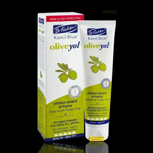Dr. Fischer Oliveyol diaper ointment 100 gram tube, front view of the pack