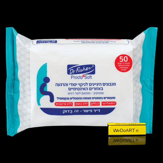 Dr. Fischer -Procto Soft 50 Hygienic wipes cleaning & soothing intimate areas - WEDOART-IL