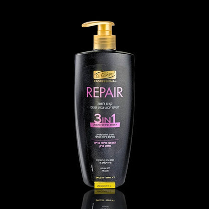 Dr. Fischer - REPAIR 3IN1 Feuchtigkeitscreme für trockenes, gefärbtes und geschädigtes Haar 400 ml Dr. Fischer