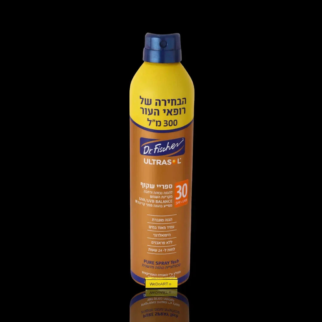 Dr. Fischer transparent sunscreen spray XL in a 300 ml bottle, main view